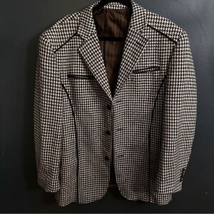 Vintage Venezzi Men's Houndstooth Blazer | Size Medium
